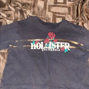 Hollister black crop top T-shirt